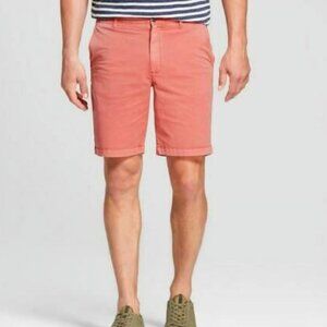 Men's Goodfellow Shorts Linden sz 32 Slim Fit Coral Orange Shorts 10" Inseam